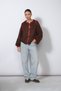 Oversized KNITTED CARDIGAN WITH CONTRAST STITCHING AND BUTTON DETAILS, BROWN - 4