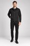 Men's Black Shirt-Shirt Collar Jacket with Zip Detail and Chest Pocket Detail, Transitional - 4