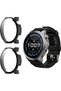 غطاء متوافق مع ساعة Amazfit Balance 2 [قطعتان]، غطاء واقٍ بإطار صلب من مادة البولي كربونات [مع زجاج مقوى].