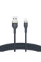 كابل BoostCharge Pro Flex المضفر من نوع USB-A إلى Lightning (1 متر/3.3 قدم)، كابل شحن معتمد من MFi.