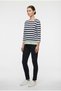 Striped Women's 3/4-Sleeve Relaxed-Fit Blouse