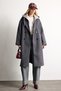 Overshirt-Fit Hooded Double-Breasted Buttoned Melton Coat I2831AX26WN - 3