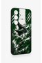 Samsung S24 Compatible Green Crocodile-Themed Patterned Silicone Case. - 3