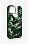 iPhone 15-Compatible Green Alligator-Printed Silicone Case - 3