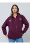 Burgundy Oversized Longline Zip-Up Slogan Hoodie - 4