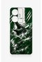 Realme C55 Compatible Green Crocodile-Themed Patterned Silicone Case - 2