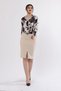 Women's Summer Black Satin Blouse with Draped Front Hem and Tie-Detail 7954 - 3