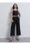 Black Embroidered Top and Pants Set