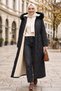 Women's Black Quilted Jacket with Hood, Fur-Lined Design, and Zipper