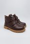 Genuine Leather Unisex Children's Boots, Brown - 4