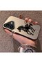 iPhone 17-Compatible Silicone Hard-Edge Back Case with Patterned "Lovers" Design Phone Case - 2