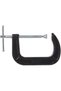 BESSIE DROP FORGED C-CLAMP, 4" - BLACK & SILVER