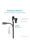 كابل Lightning بطول 1 قدم، معتمد من MFi لأجهزة iPhone X / 8 / 8 Plus / 7 / 7 Plus / 6 / 6 Plus / 5S (أسود) - 2