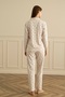 18109 Women's Printed Long-Sleeve Pajama Set with Buttons - 3