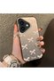 iPhone 16-Compatible Silicone Hard-Edge Back Case with Bow Tie Pattern—Romantic Couple Phone Case - 3