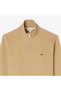 Men's Classic Fit Half-Zip Beige Sweatshirt - 4