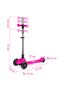 3-Wheel Kids Scooter with Glitter Light-Up Deck, Light-Up PU Wheels, 4-Level Height Adjustable Aluminium Handlebar, 50 kg Max Load – GREEN - 5