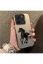 غطاء هاتف Redmi Note 14 4G، مصنوع من السيليكون، بحواف صلبة وخلفية متينة، بتصميم مطبوع عليه رسومات الخيول، مناسب للزوجين. - 3