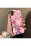 iPhone X-Compatible Silicone Hard-Edge Back Case with Strawberry Pattern—Romantic Couple Phone Case - 3