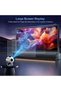 جهاز عرض صغير قابل للدوران - يدعم دقة 4K - جهاز عرض ذكي مزود بشبكة واي فاي ثنائية النطاق 5G وبلوتوث - 6