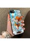 iPhone 8-Compatible Silicone Hard-Edge Back Case with "Nami" Pattern—Lovers' Phone Case - 3