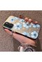 OPPO A16 Compatible Silicone Hard-Edge Back Case with Floral Print—Cute Couple Phone Case - 2
