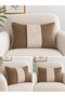 1 Cream-Accented Light Brown Cushion Cover - 4