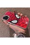 iPhone 14 Pro Compatible Silicone Hard-Edge Back Case with Spider-Man Design—Couple's Phone Case - 2