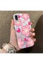 iPhone XR-Compatible Silicone Hard-Edge Back Case with Strawberry Pattern—Couple's Phone Case - 3