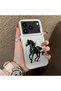iPhone 18 Pro-Compatible Silicone Hard-Edge Back Case with Patterned "Lovers" Design Phone Case - 3