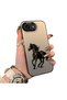 iPhone 17e-Compatible Silicone Hard-Edge Back Case with Patterned "Lovers" Design Phone Case