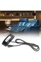 شاحن USB للأريكة، مقبس كهربائي مطلي بخمسة أزرار للتحكم في المحركين بلون أسود - 4