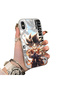 iPhone X-Compatible Silicone Hard-Edge Back Case with Dragon Ball Design—Romantic Couple Phone Case
