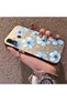 Samsung Galaxy A30 Compatible Silicone Hard-Edge Back Case with Floral Print—Romantic Couple Phone Case - 2