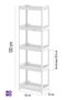 White 5-Tier Freestanding Bathroom Organizer Shelf - Towel Rack, Detergent Holder, Skincare and Makeup Organizer - 2