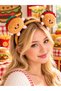2 cm Fluffy Plush Hamburger-Shaped Crown