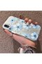 iPhone XR-Compatible Silicone Hard-Edge Back Case with Floral Print—Romantic Couple Phone Case - 2