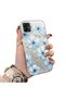 Samsung Galaxy A03 Compatible Silicone Hard-Edge Back Case with Floral Print—Romantic Couple Phone Case