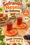 Orange-Patterned Coaster Set of 2, 10 cm, with Orange Fruit Design—Decorative Coasters for Tables and Side Tables - 6