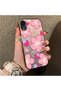 iPhone XR-Compatible Silicone Hard-Edge Back Case with Strawberry Pattern—Couple's Phone Case - 3