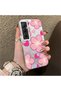 Realme C65 Compatible Silicone Hard-Edge Back Case with Strawberry Pattern—Romantic Couple Phone Case - 3