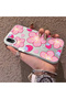 iPhone XR-Compatible Silicone Hard-Edge Back Case with Strawberry Pattern—Couple's Phone Case - 2
