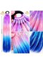 Long, Thick, and Voluminous Glittery Holographic Hair Extension with Buckled Elastic Band and Clip—Lilac, Purple, Pink, and Blue Ombré Ponytail - 2