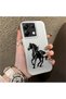 Poco X6 5G-Compatible Silicone Hard-Edge Back Case with Patterned Design for Couples - 3