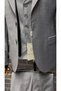 Classics Men's Slim Fit 6-Drop Pointed-Collar Vest Set Polyviscose Suit with Double Slits - 3