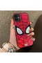 iPhone 11-Compatible Silicone Hard-Edge Back Case with Spider-Man Design—Couple's Phone Case - 3