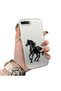 iPhone 7 Plus Compatible Silicone Hard-Edge Back Case with Patterned "Lovers" Design Phone Case