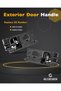 Inside Door Handle Set (Pair), Compatible with 2006-2011 Hyundai Accent | Textured Gray, Interior Fr - 2