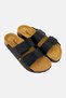 Men Two Straps Slip On Sandals, Black - 2