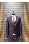 Classics Men's Slim Fit 6-Drop Pointed-Collar Vest Set Filafil Double-Slit Suit